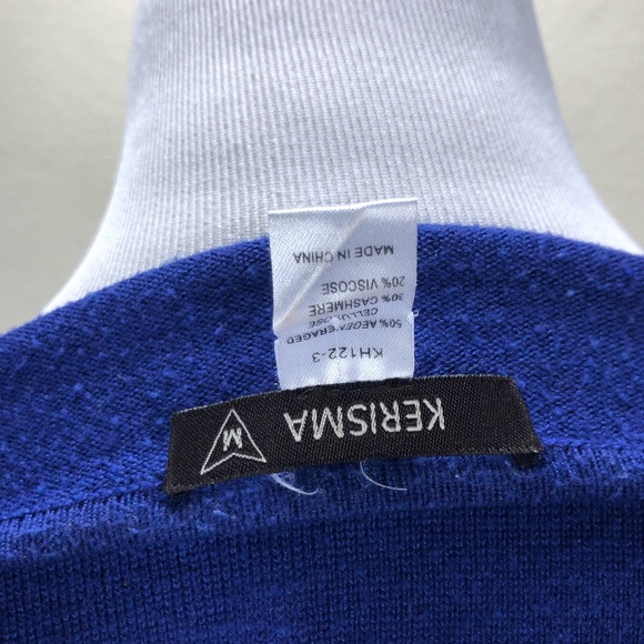 Kerisma Blue 3/4 Sleeve Handkerchief Hem Sweater - Picture 7 of 7